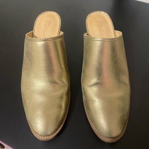 Madewell Gold Mules